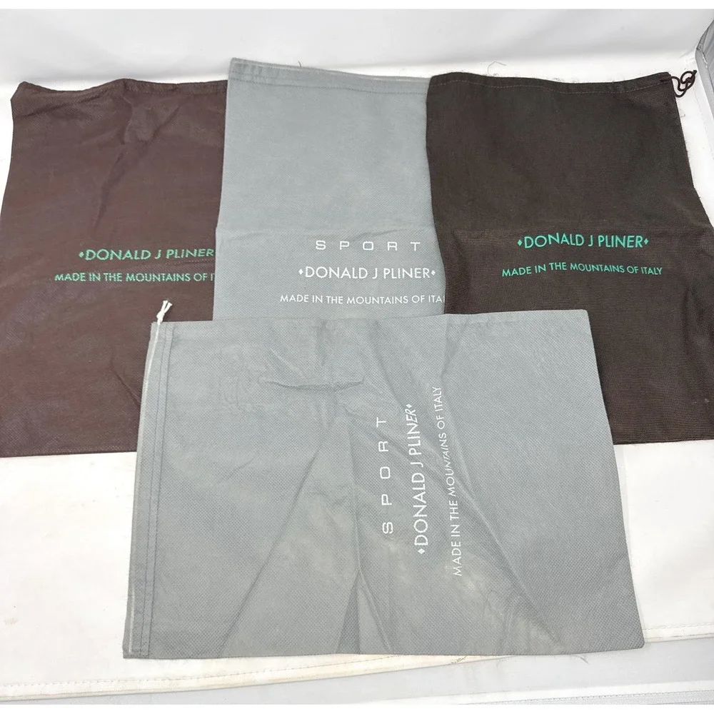 4 Donald J Pliner Dust Bags For Shoes Purses Protective Covers Drawstring